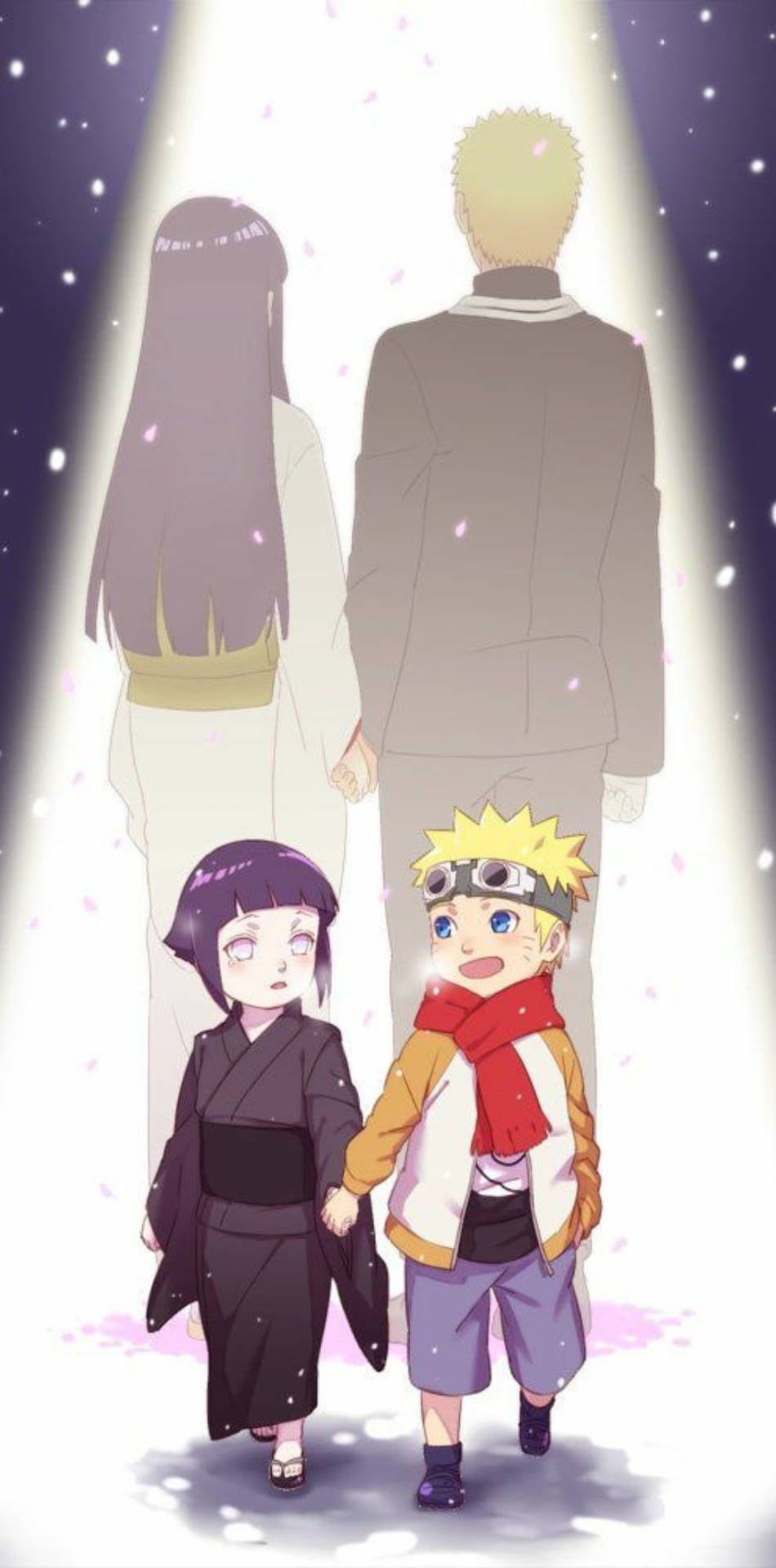 Young And Old Hinata And Naruto Mobile 4k