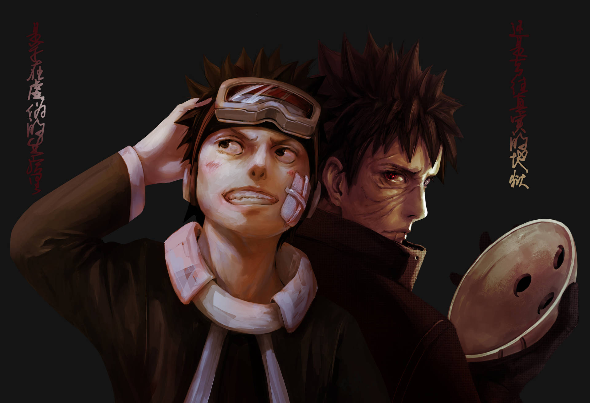 Young And Old Obito Uchiha Background