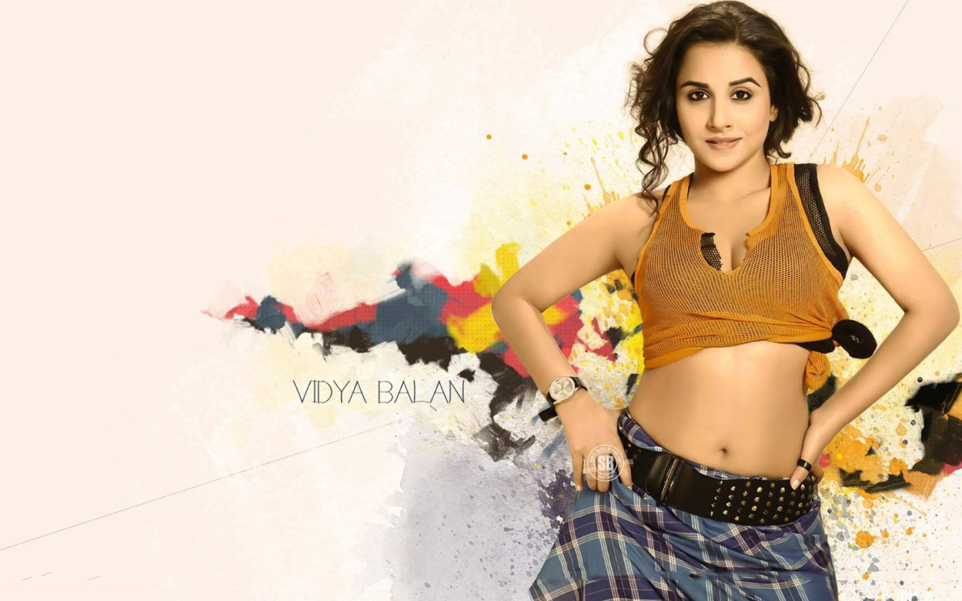 Young And Sweet Vidya Balan Background