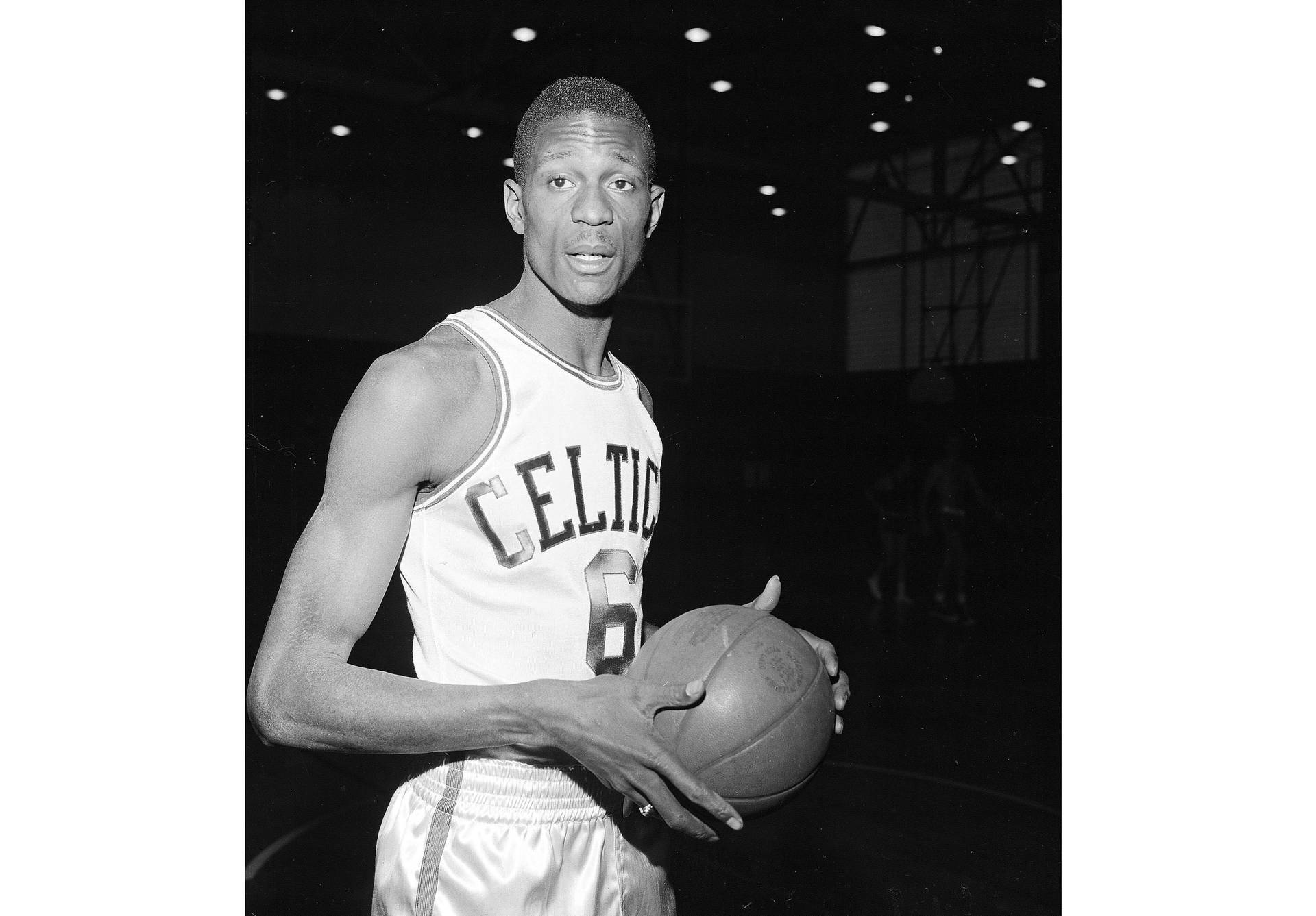 Young Bill Russell Boston Celtics Athlete Background