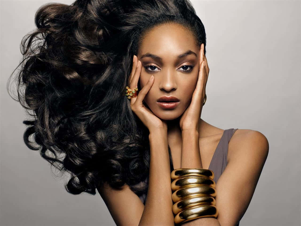 Young Black Woman British Model Jourdan Dunn Background