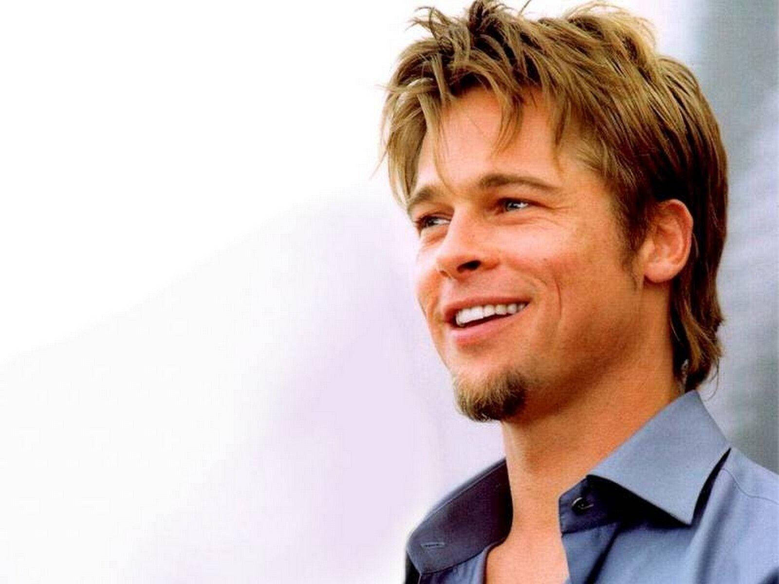Young Brad Pitt Smiling Background