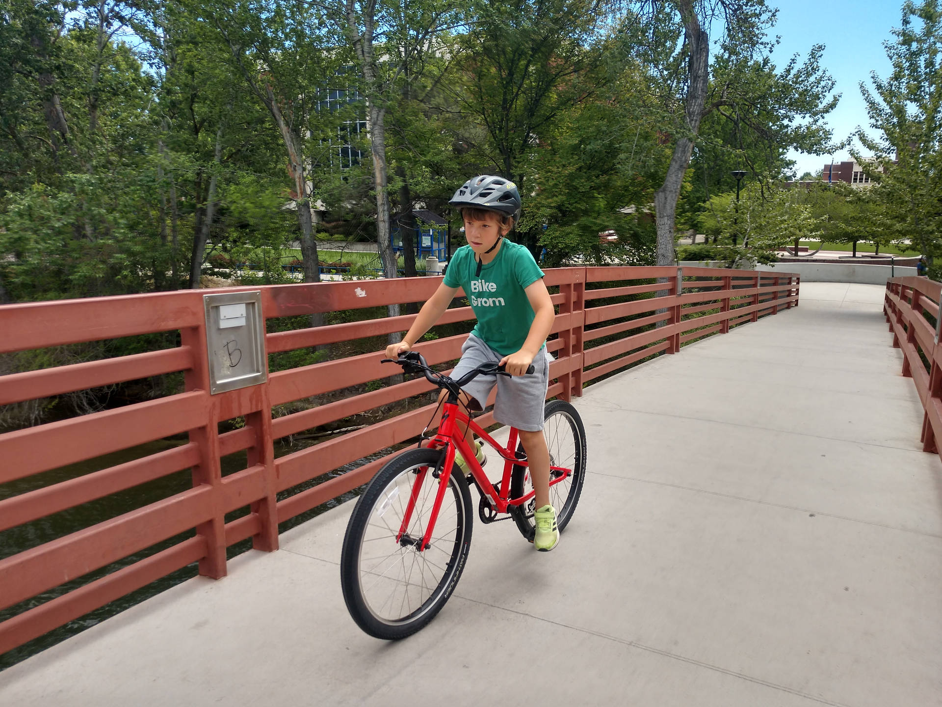 Young Challenger On Specialized Bike Background