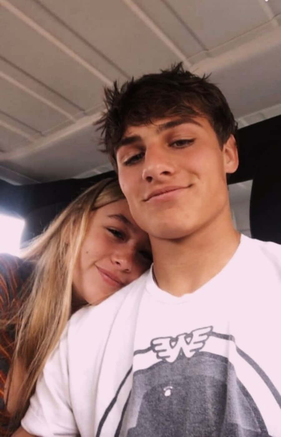 Young Couple Enjoying A Romantic Moment Together Background