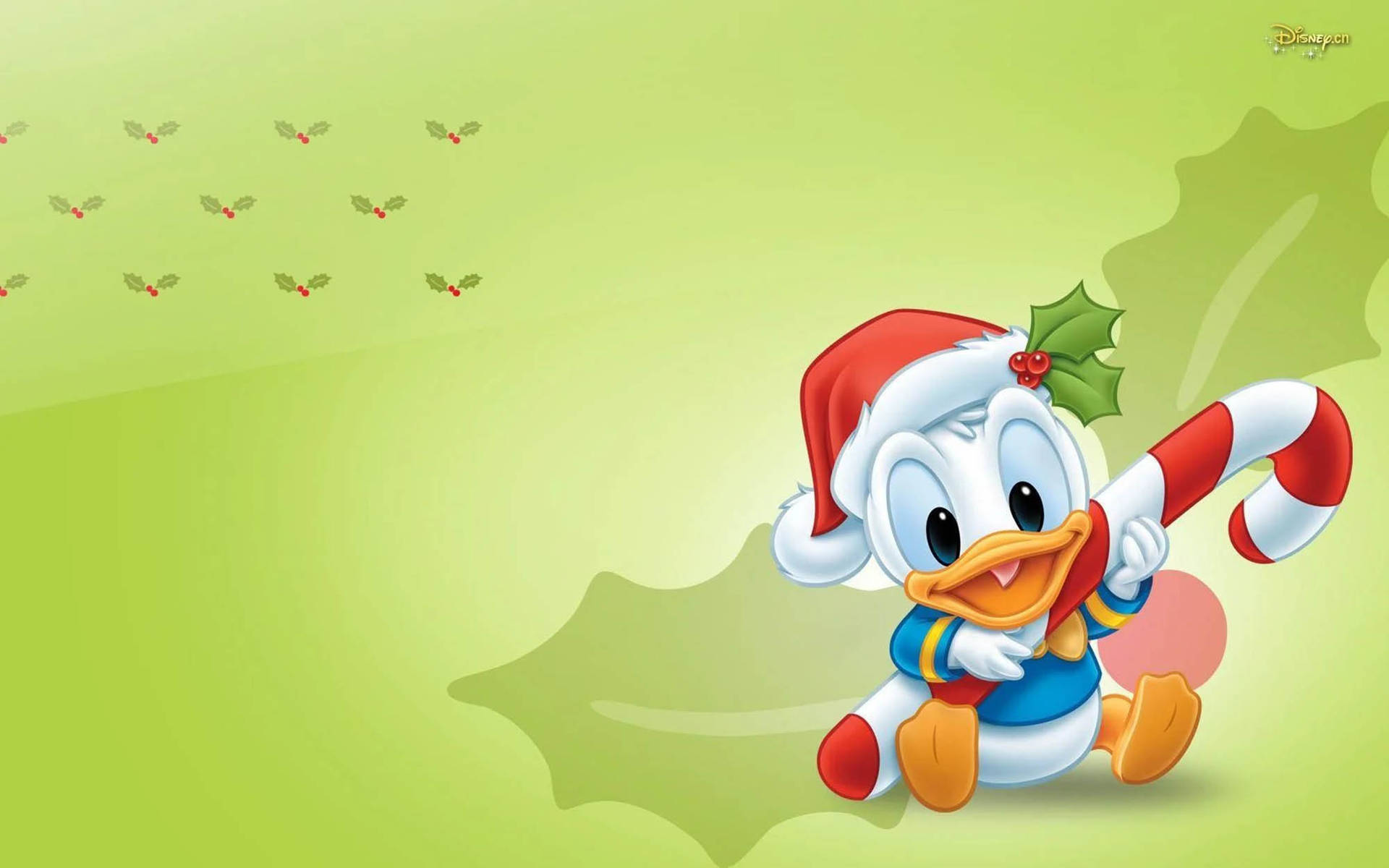 Young Donald Duck Christmas Background