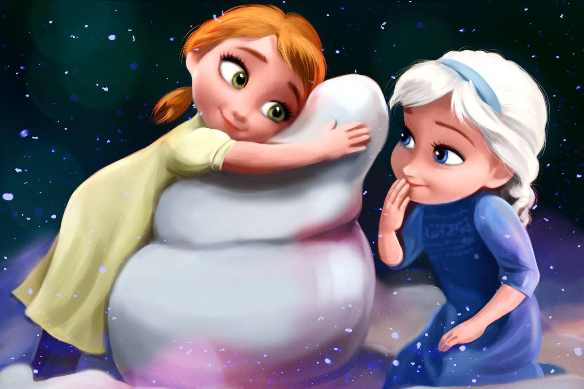 Young Elsa And Anna Background