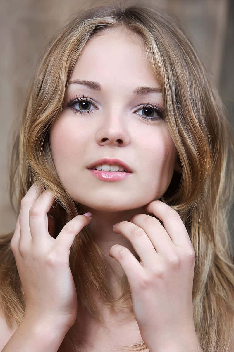 Young Female Model Wavy Hair