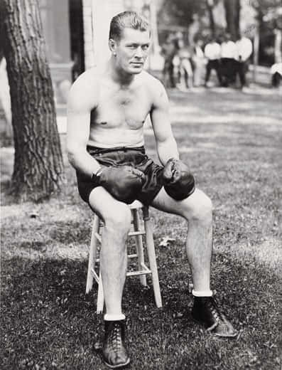 Young Gene Tunney Taking A Break From Training