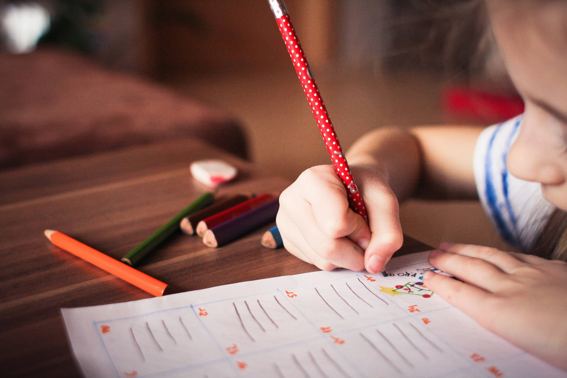 Young Girl Learning How To Draw