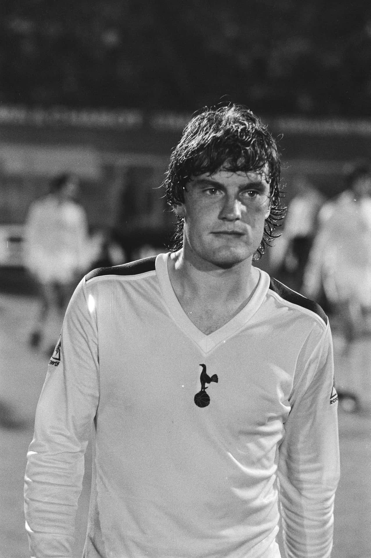 Young Glenn Hoddle Black And White Background