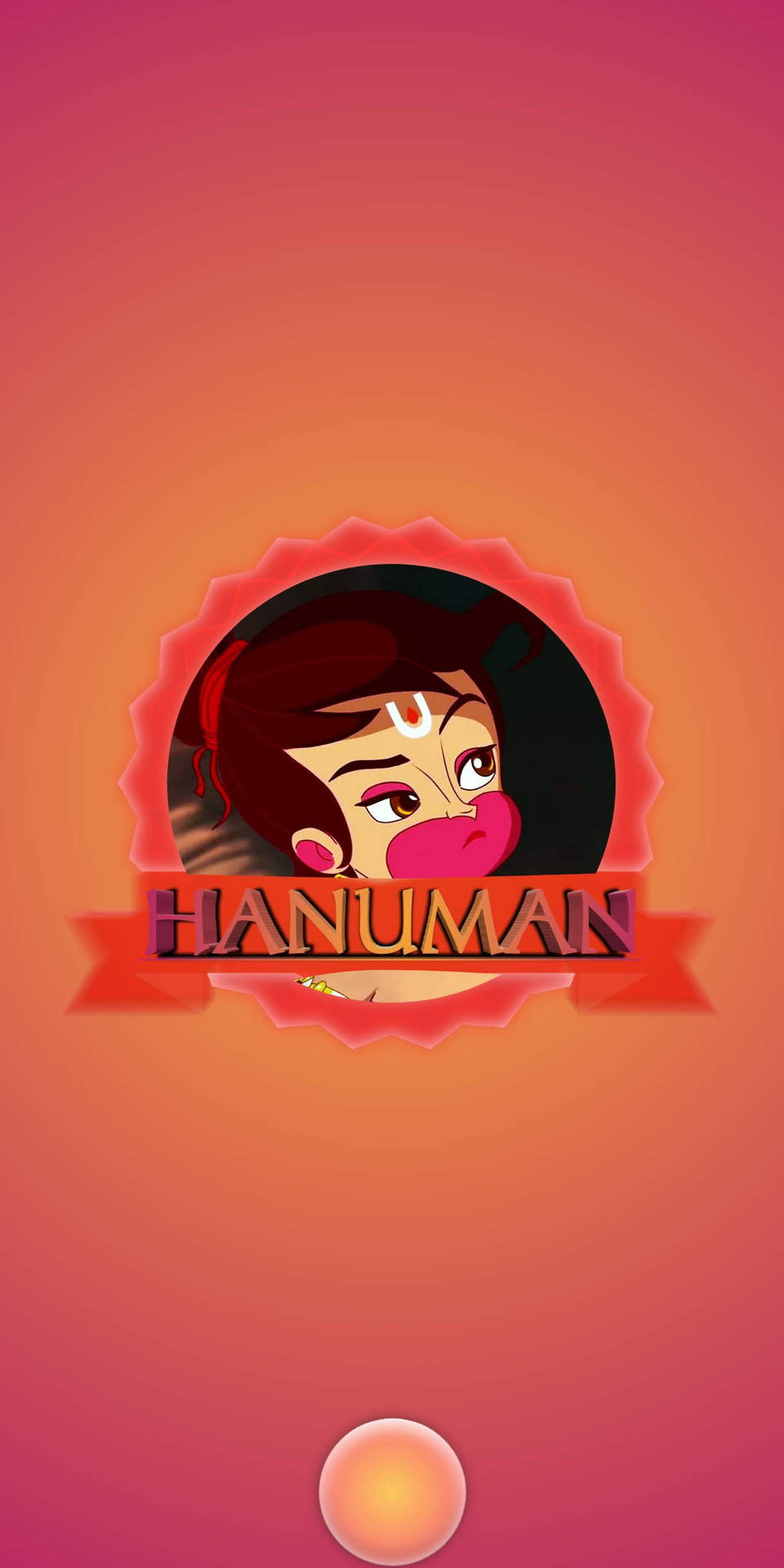Young God Hanuman Pink Phone Background