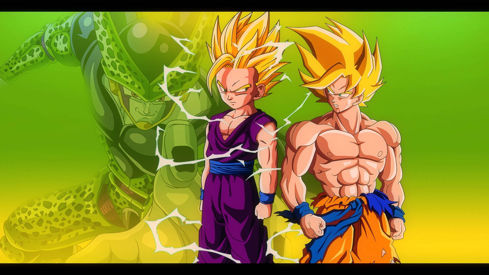 Young Gohan With Goku Background