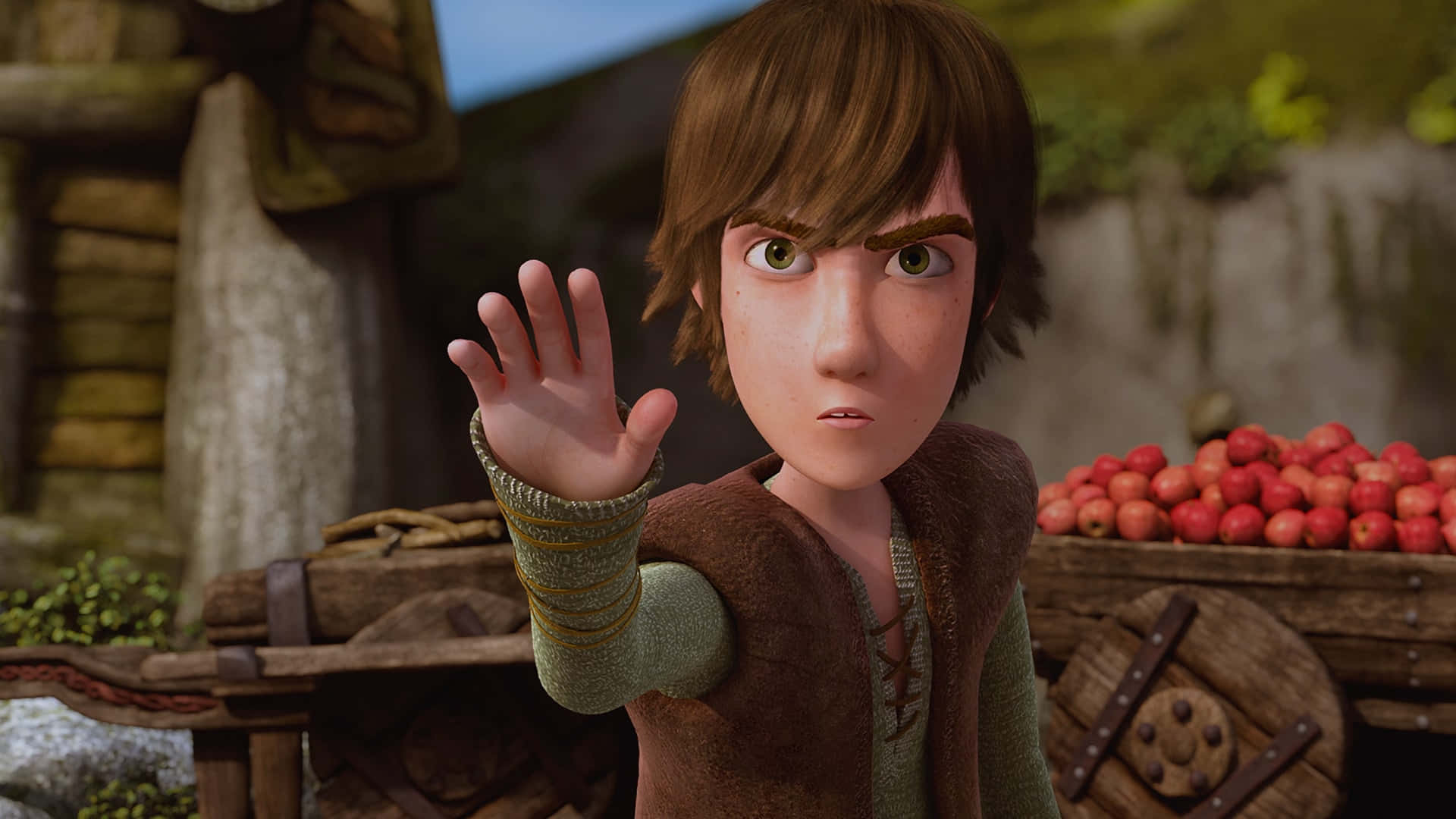 Young Hiccup From Dragons Riders Of Berk Background