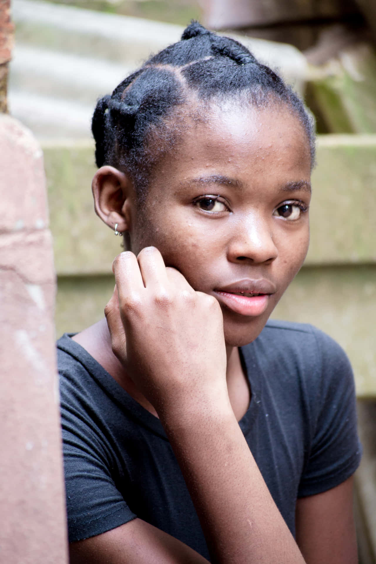 Young Indigenous South African Woman Background