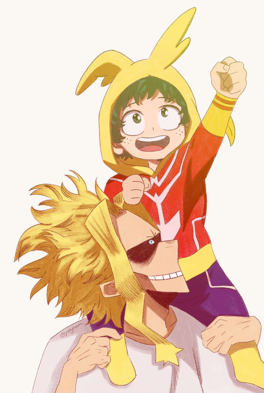 Young Izuku Midoriya, Also Known As Deku, Unleashes His Power With A Determined Expression. Background