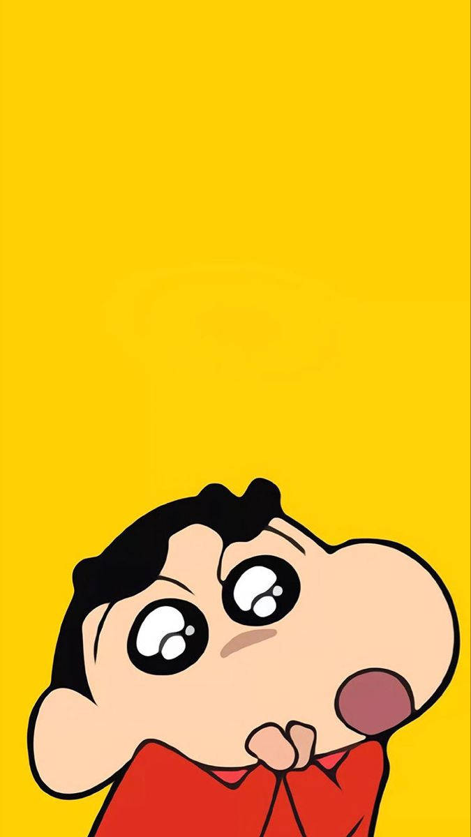 Young Japanese Character Shin Chan Iphone Background