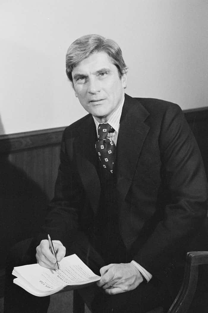 Young John Warner Black And White Phone