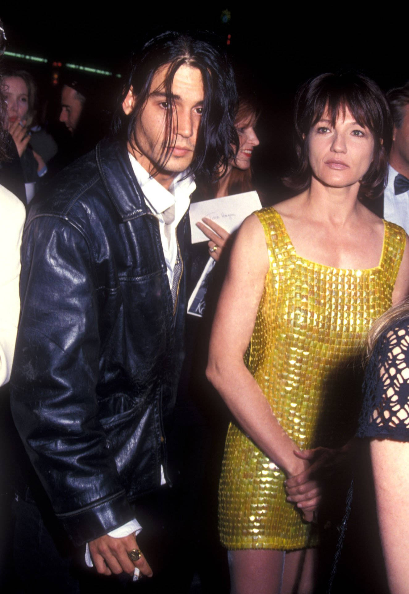 Young Johnny Depp And Ellen Barkin Background