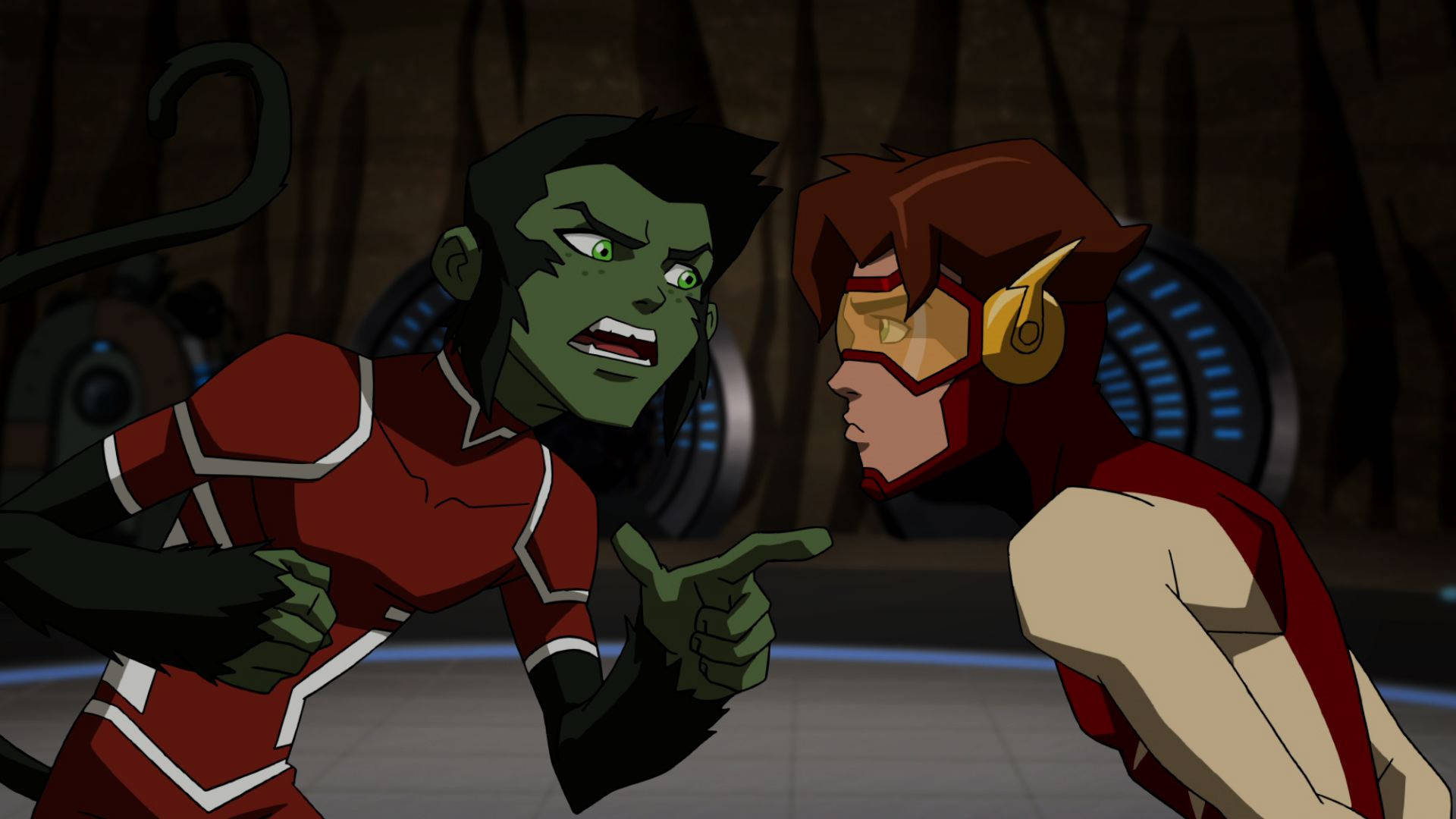 Young Justice Beast Boy In Action