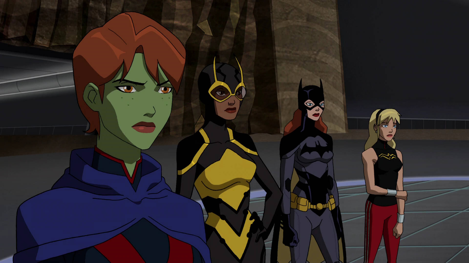 Young Justice Dc Cartoon Heroines Background