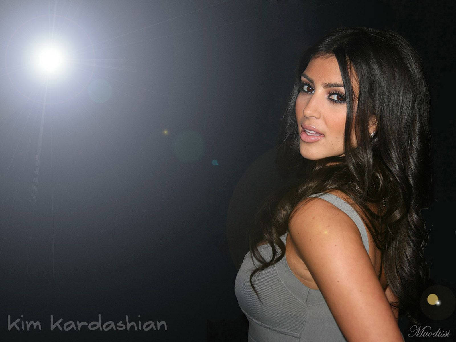 Young Kim Kardashian Portrait Background