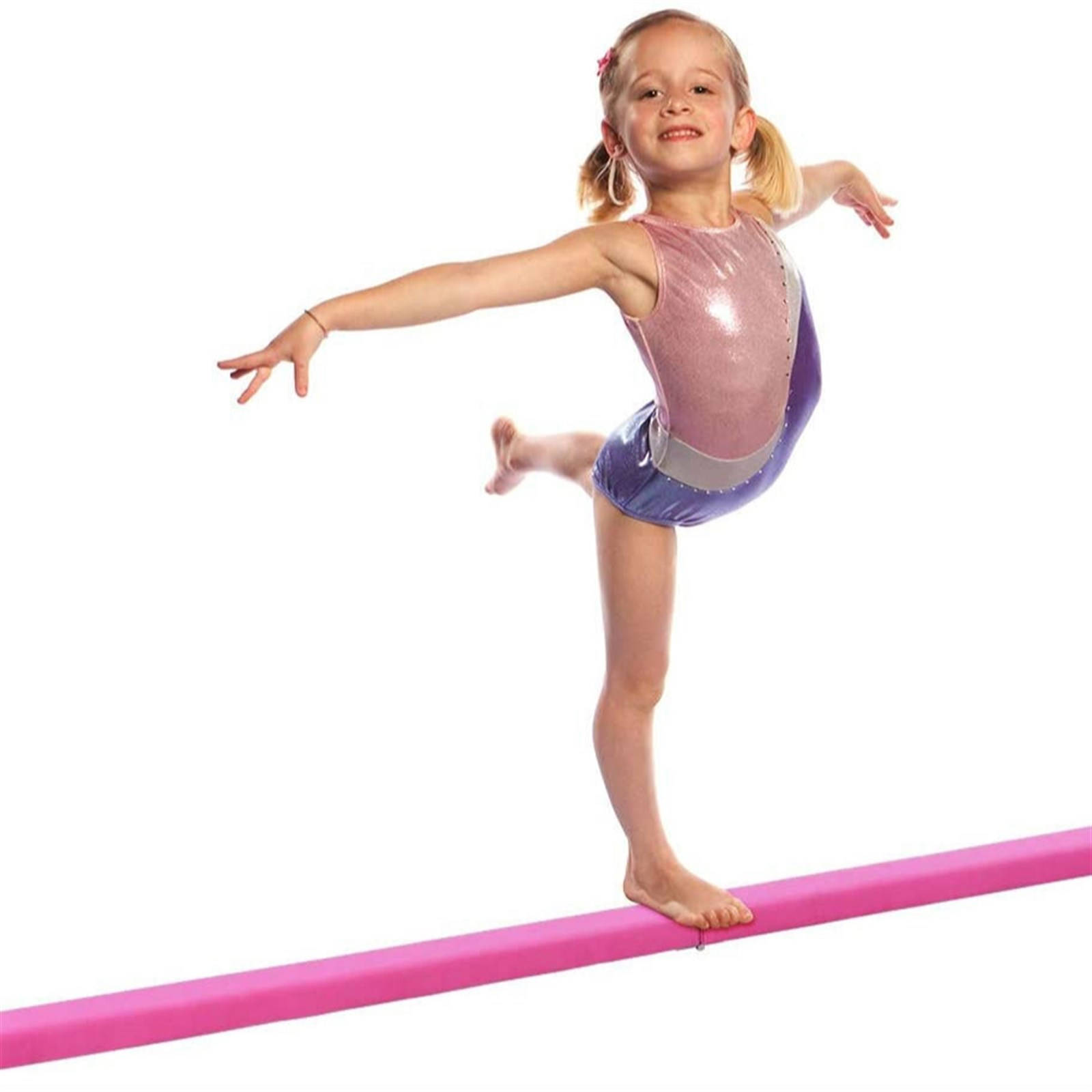 Young Level 4 Gymnasts On Balance Beam