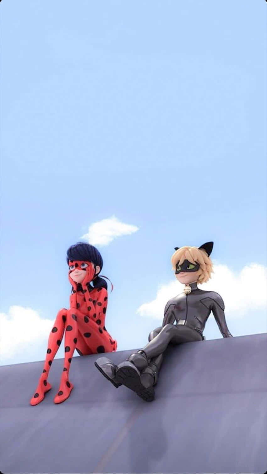 Young Love - Marinette And Adrien Background