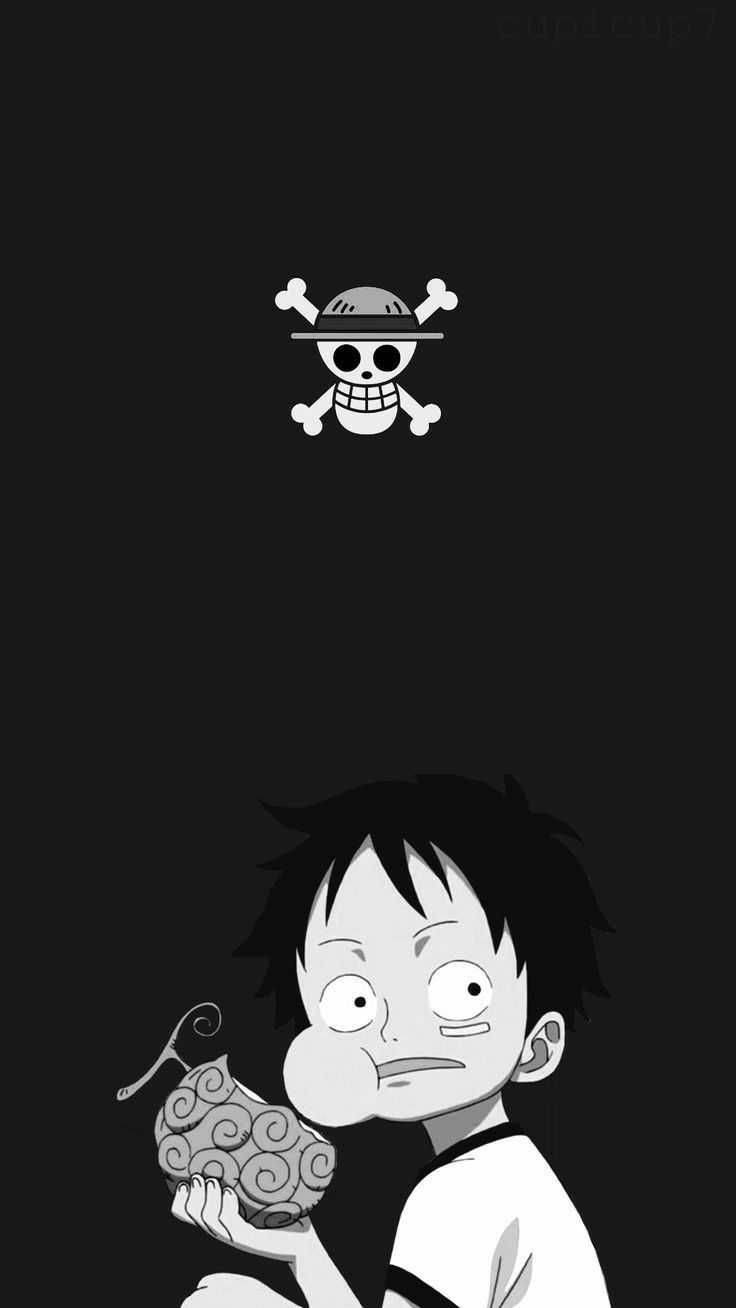 Young Luffy Black And White