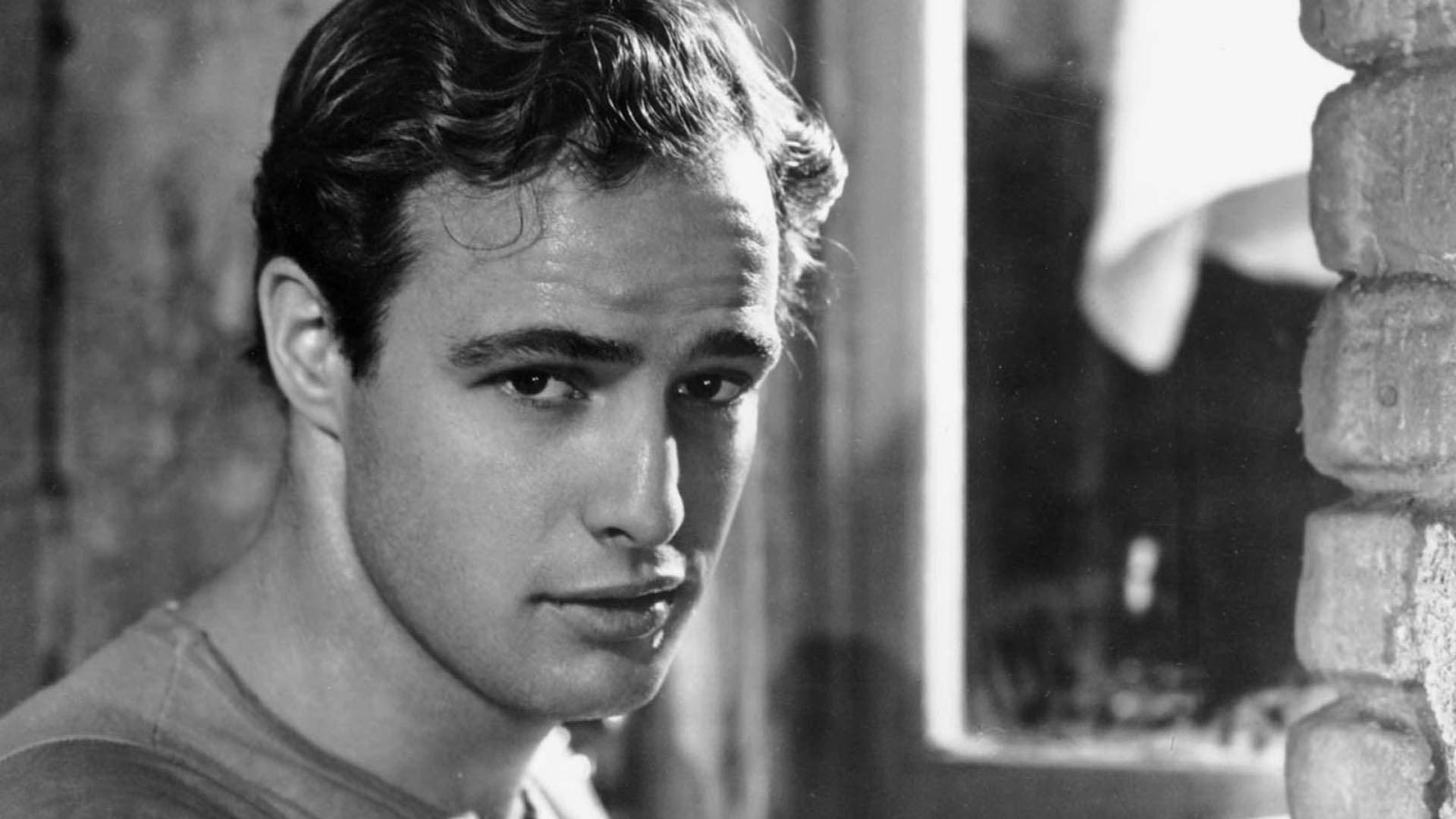 Young Marlon Brando Black And White Photo