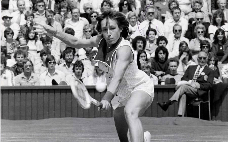 Young Martina Navratilova In Monochrome