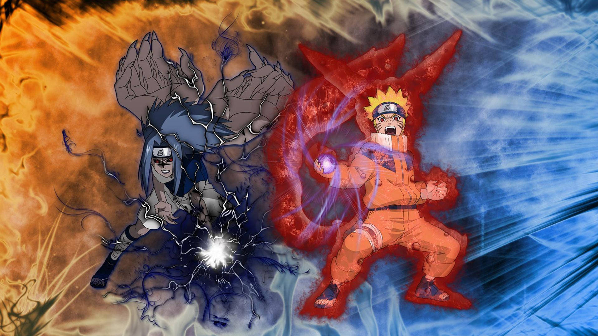 Young Naruto And Sasuke Transformation Background