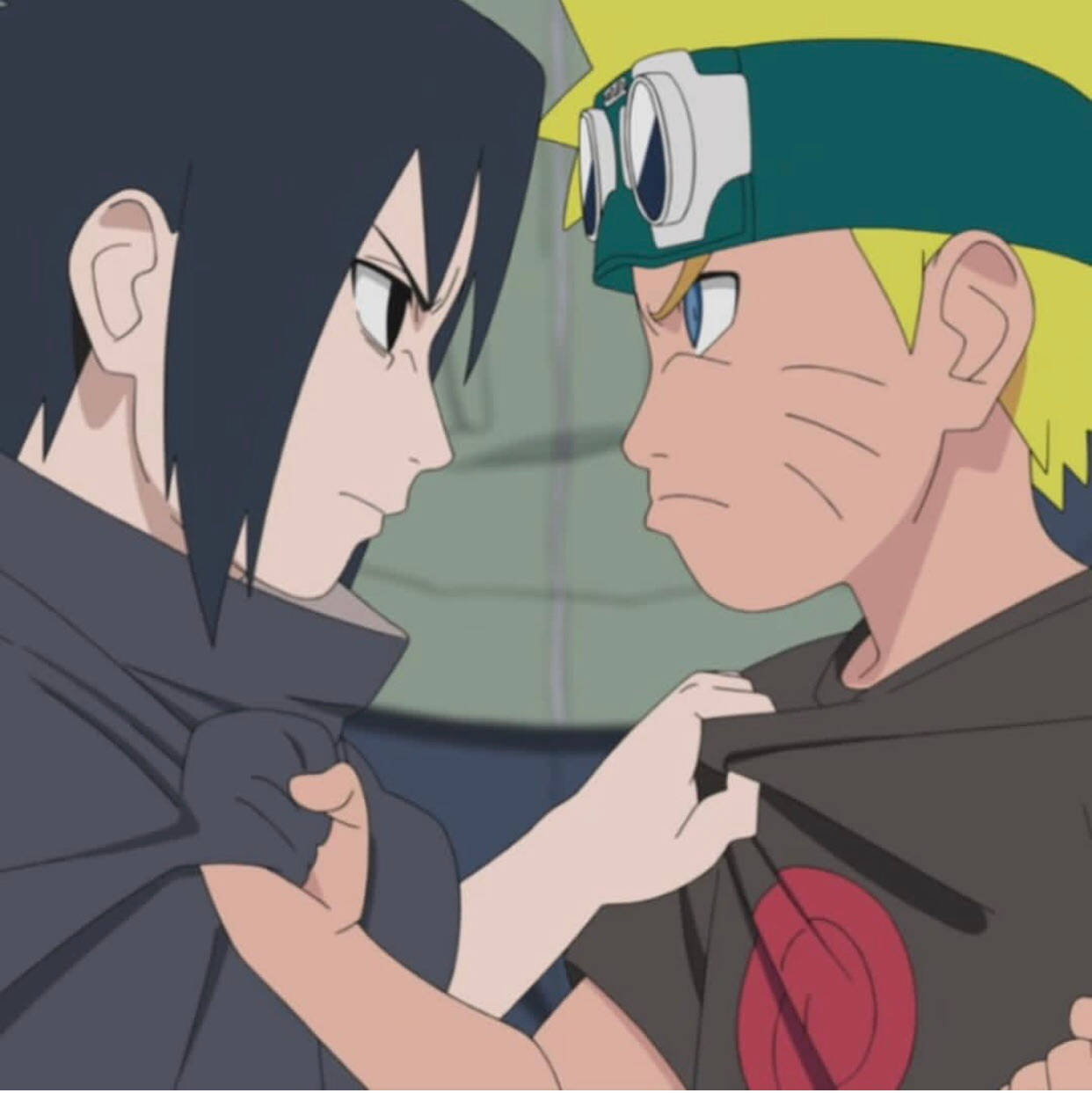 Young Naruto Pfp With Sasuke Background