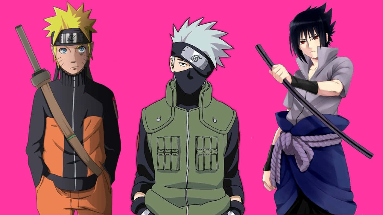 'young Naruto, Sasuke And Kakashi, Mentors Of The Hidden Leaf Village' Background