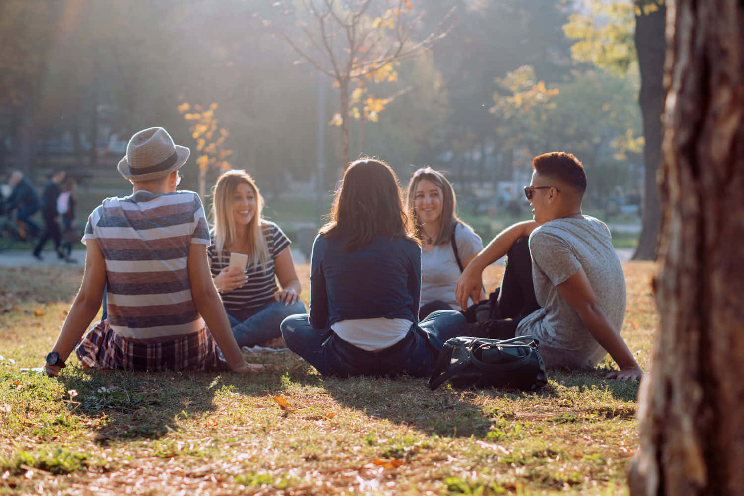 Young People Having Fun Time Background