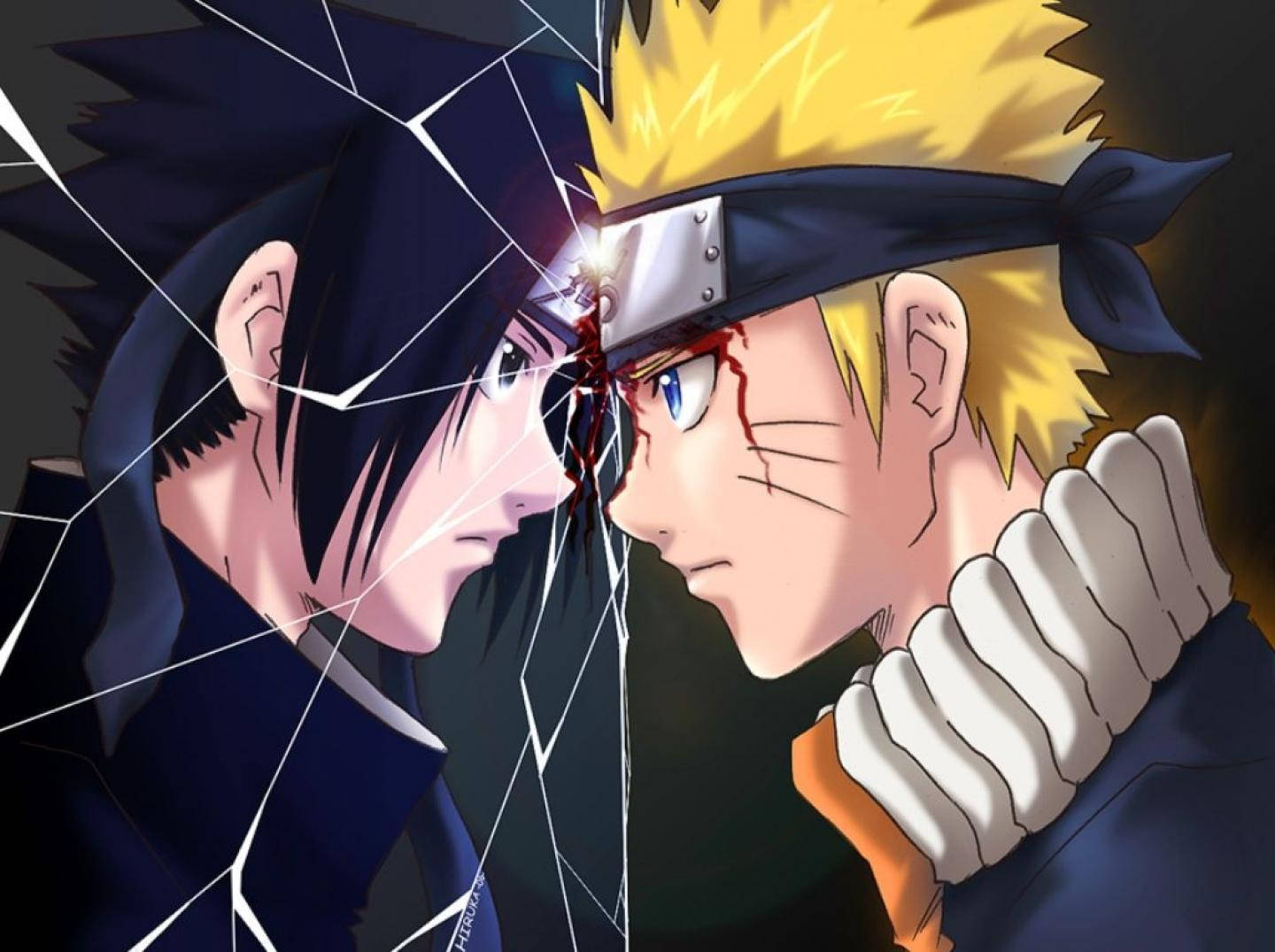 Young Sasuke Vs Naruto Background
