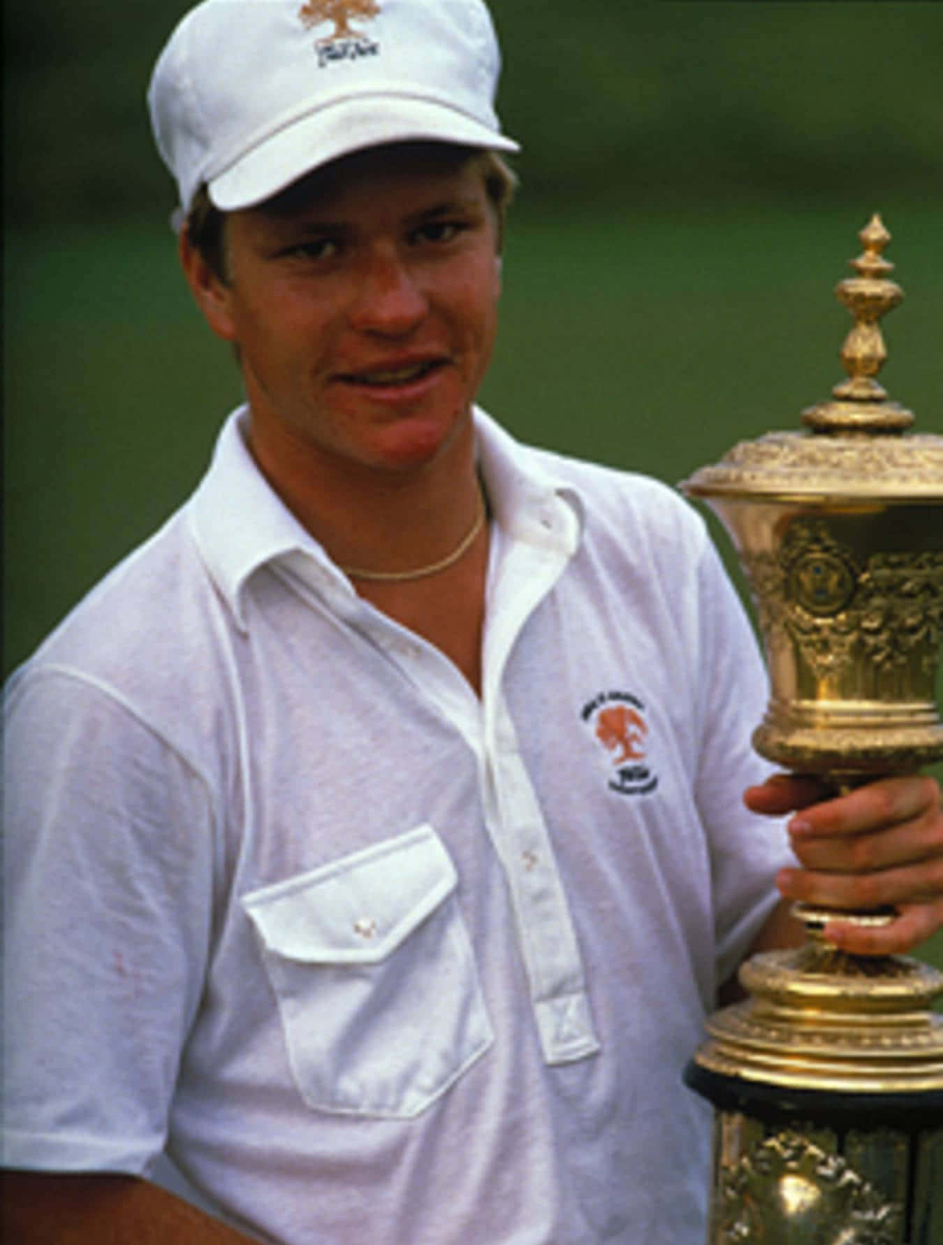 Young Scott Verplank Holding Trophy Background