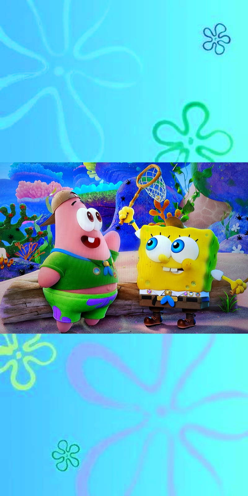 Young Spongebob And Patrick Catching Jellyfish