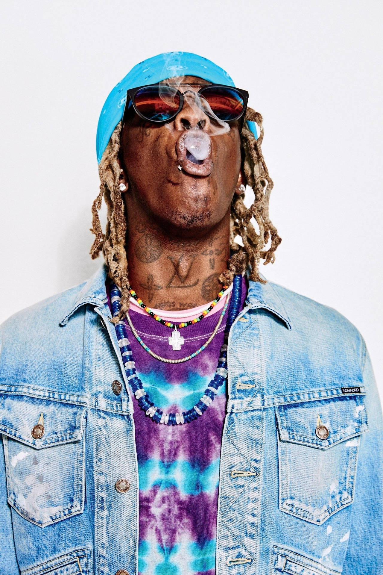 Young Thug Strikes A Pose For Gq Magazine Background