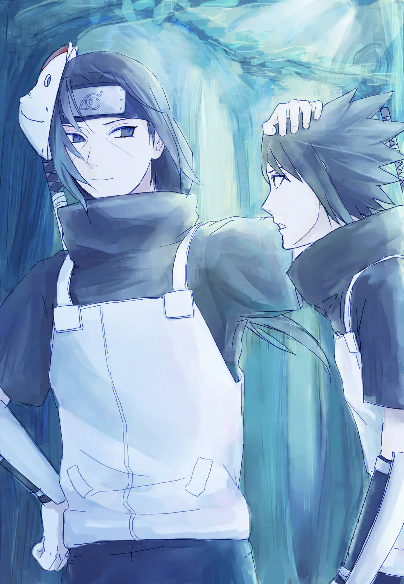 Young Uchiha Brothers Background