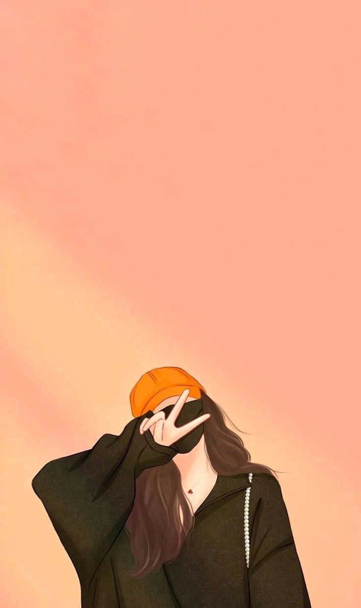 Young Woman Sketching A Beautiful Masterpiece Background
