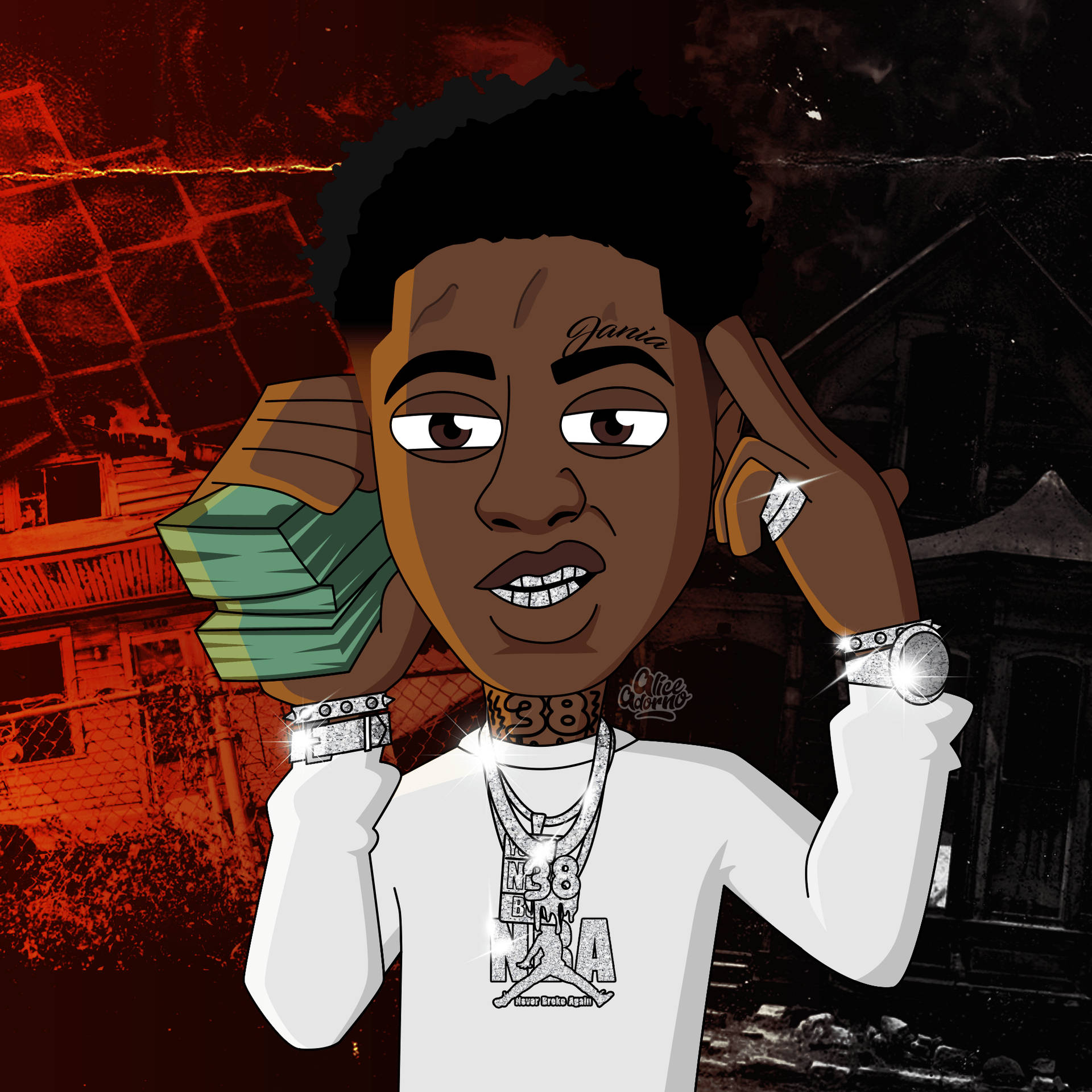 Youngboy Never Broke Again Cartoon Background