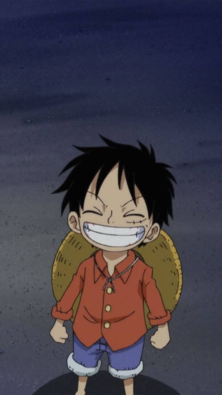 Younger And Cute Luffy Funny Background