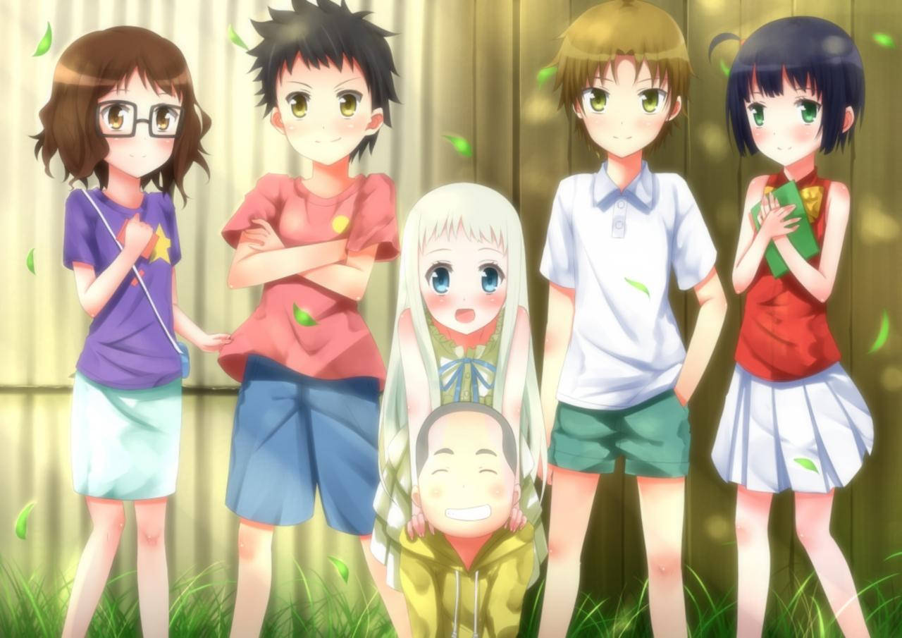 Younger Version Of Anohana Casts Background