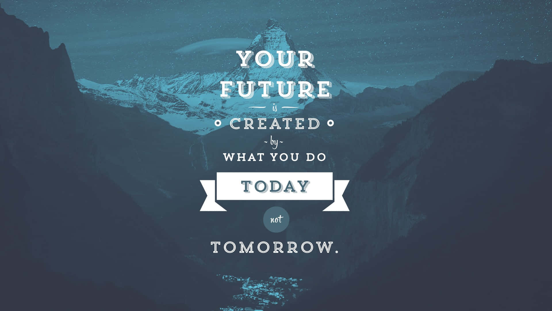 Your Future Is Created By What You Do Today Tomorrow Background