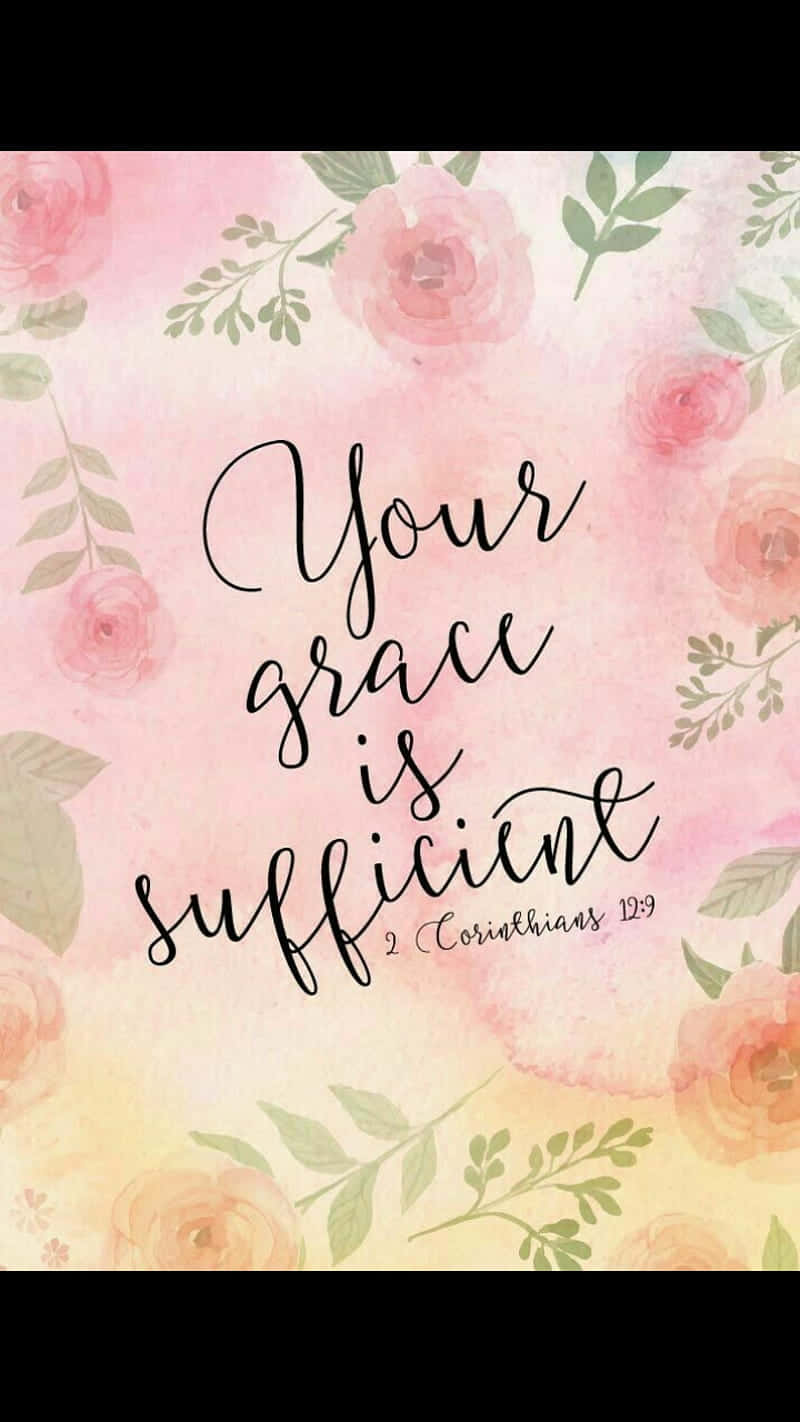 Your Grace Is Sufficient - Watercolor Background