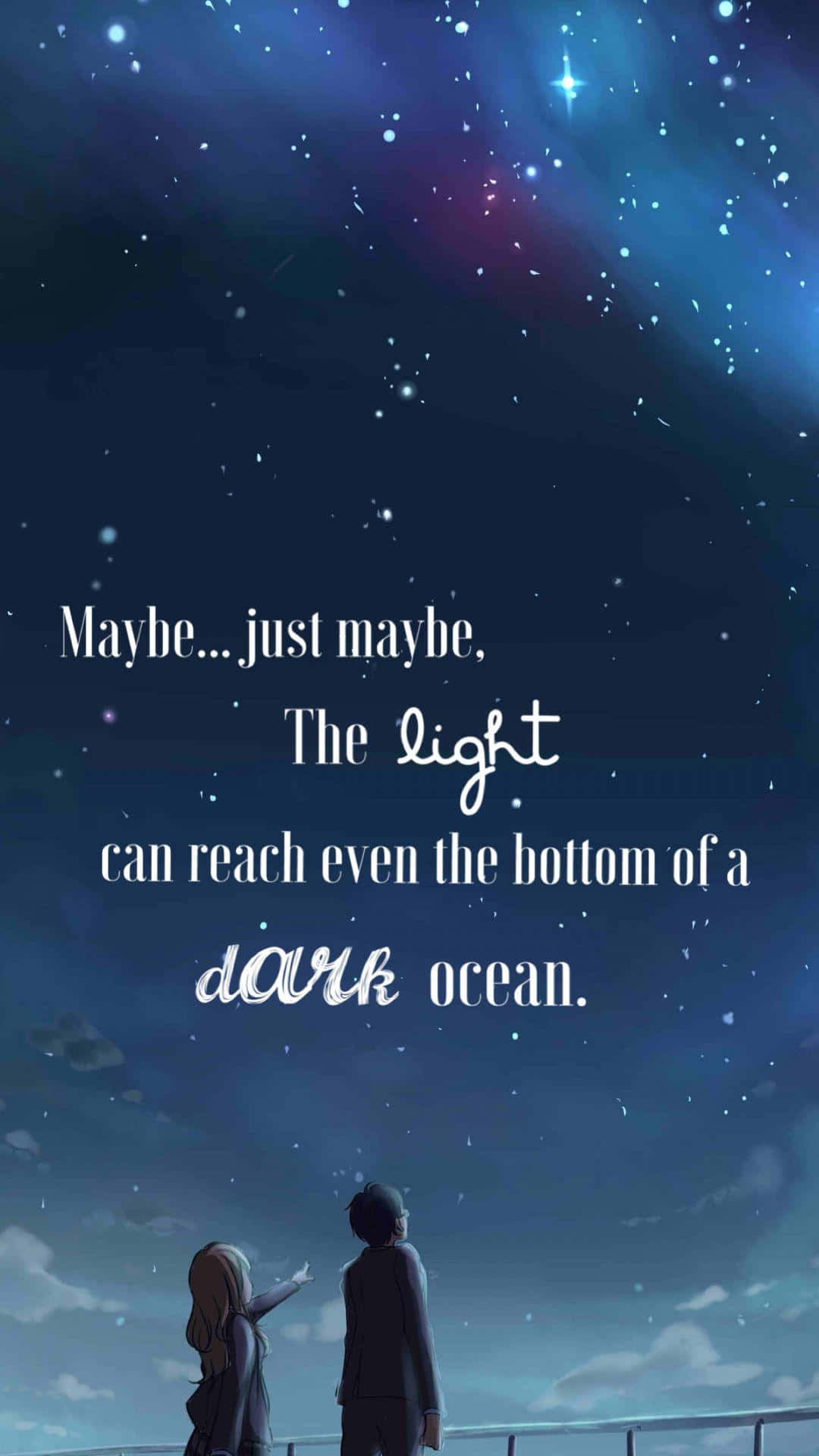 Your Lie In April Iphone Anime Couple Quote Pictures Background