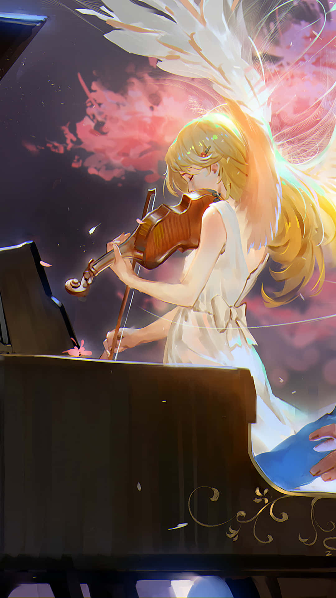 Your Lie In April Iphone Kaori Angelic Violin Pictures Background
