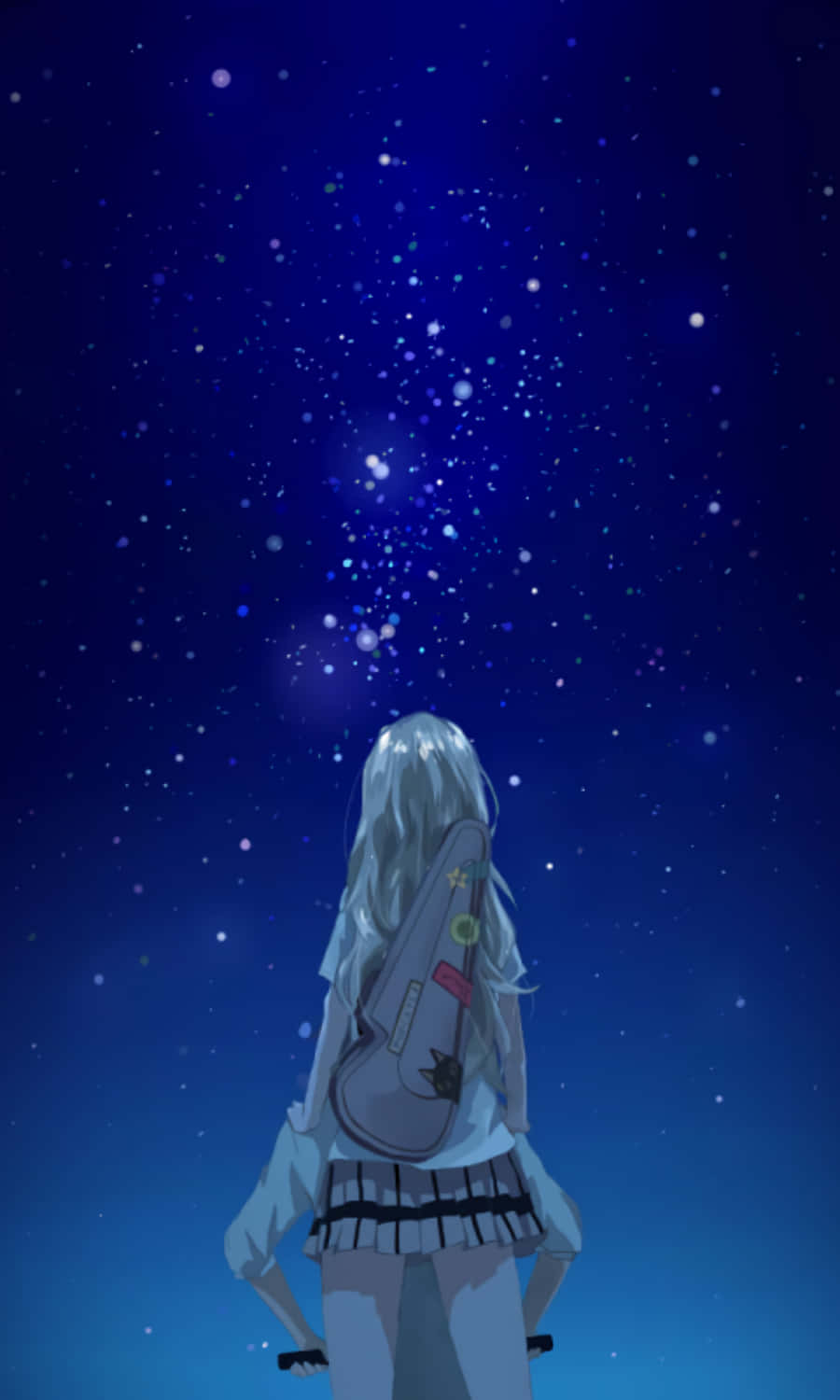 Your Lie In April Iphone Kaori Blue Galaxy Pictures Background