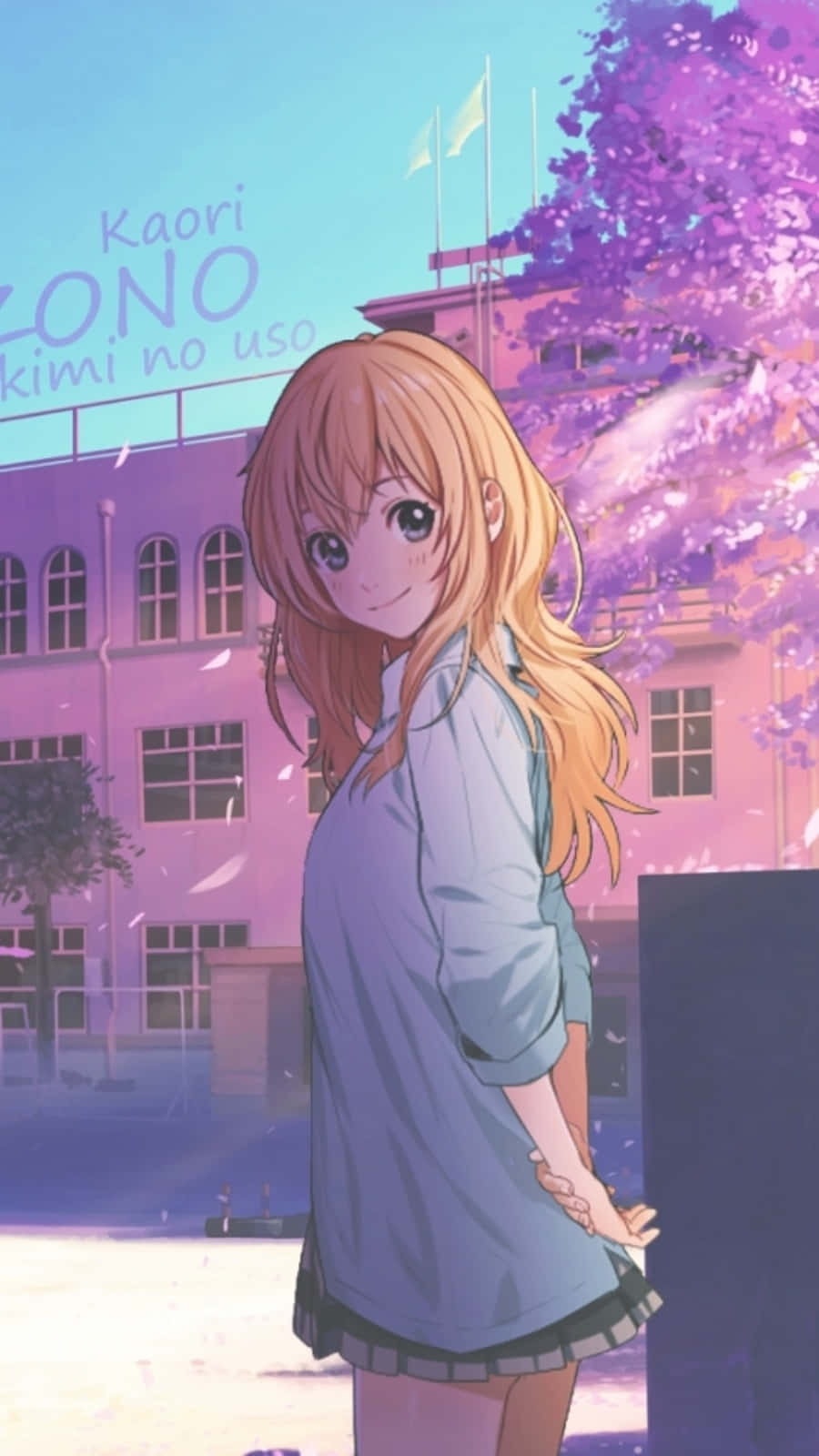 Your Lie In April Iphone Kaori Miyazono Cute Pictures Background