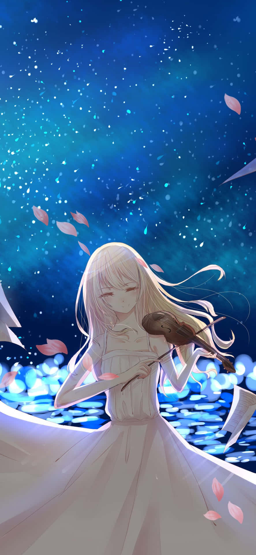 Your Lie In April Iphone Kaori Miyazono Violin Anime Pictures Background